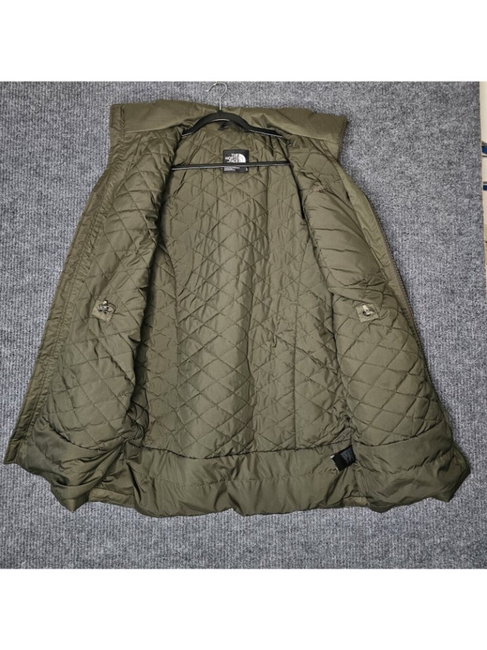 The North Face Ancha Parka Jacket TNF removeable hood Green Sz M - Picture 5 of 9